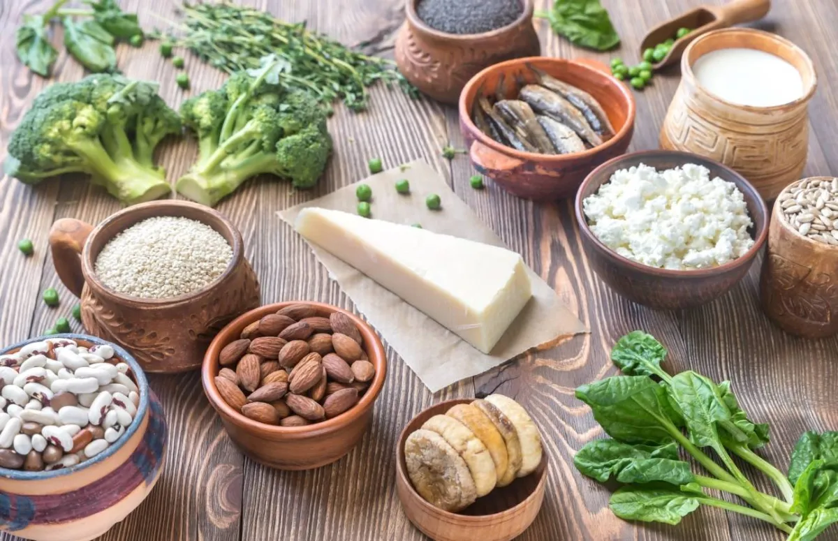 صورة لمصادر الكالسيويم المتعددة