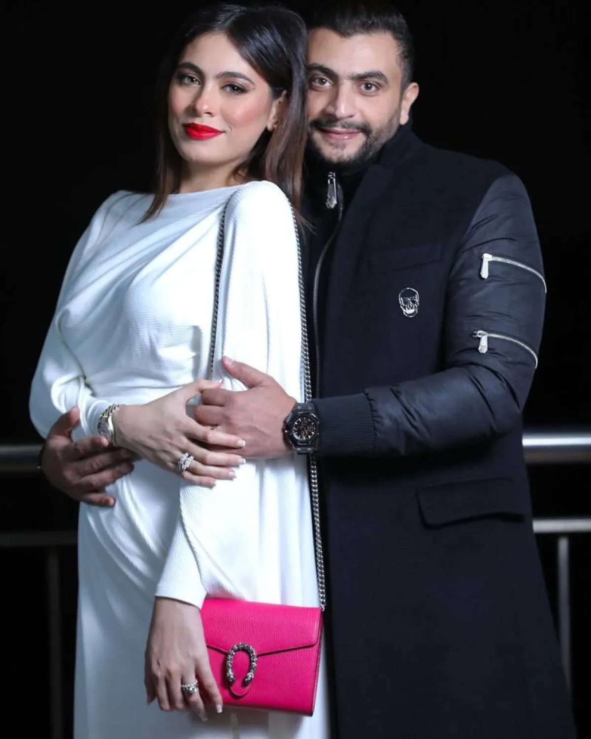 هاجر أحمد  برفقة زوجها أحمد الحداد- الصورة من حسابها على انستغرام