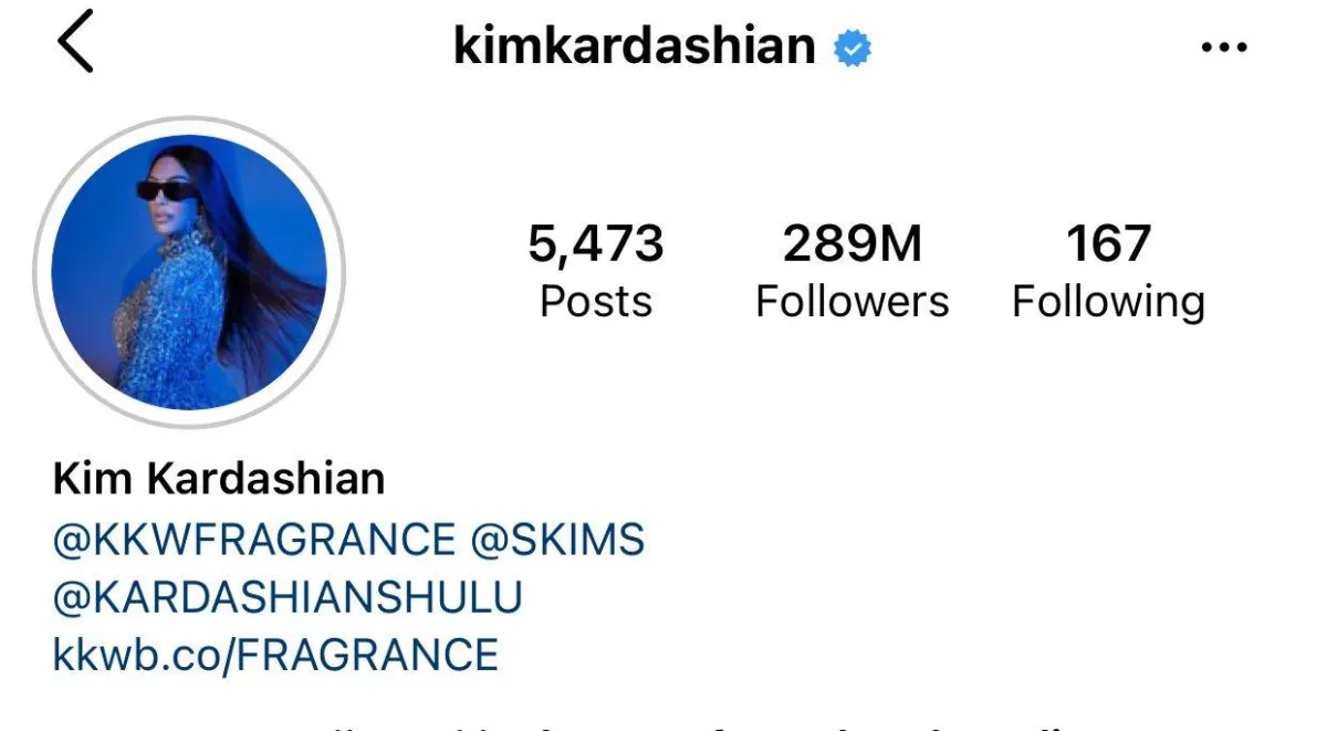 حساب كيم كرداشيان