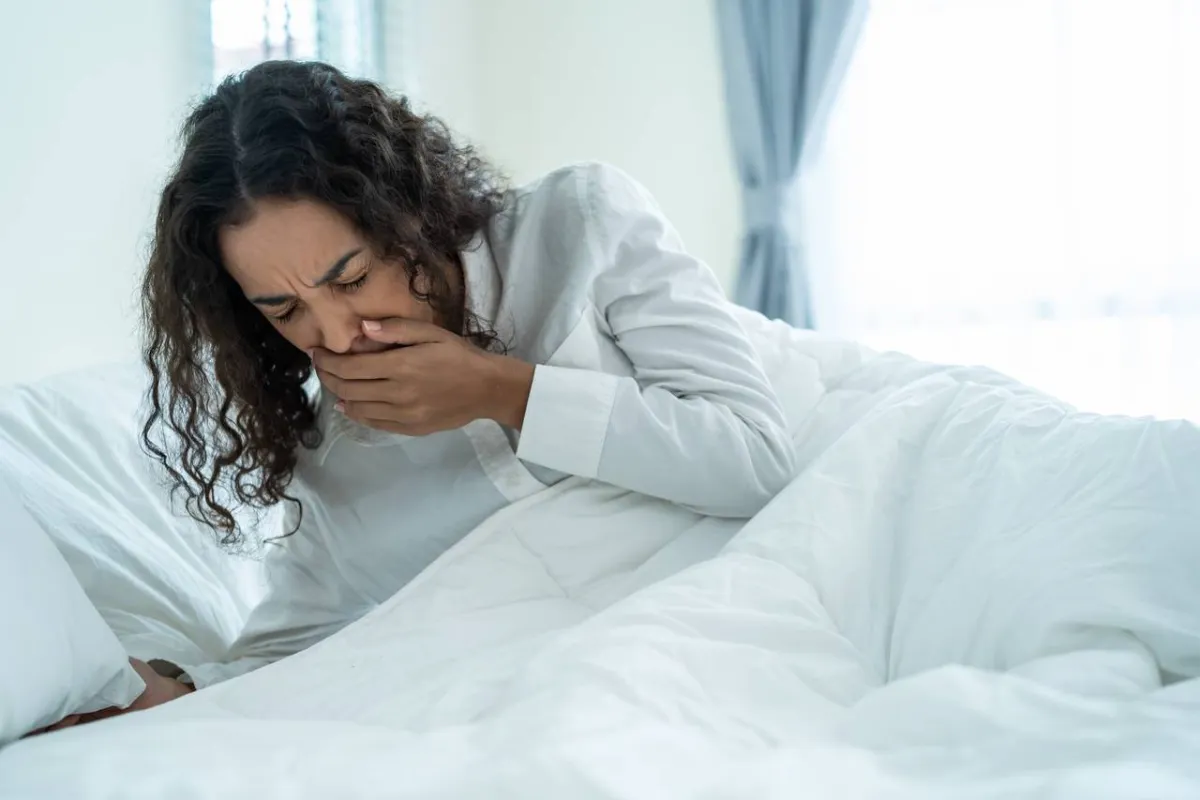 صورة لحامل تعاني من أعراض الحمل المزعجة