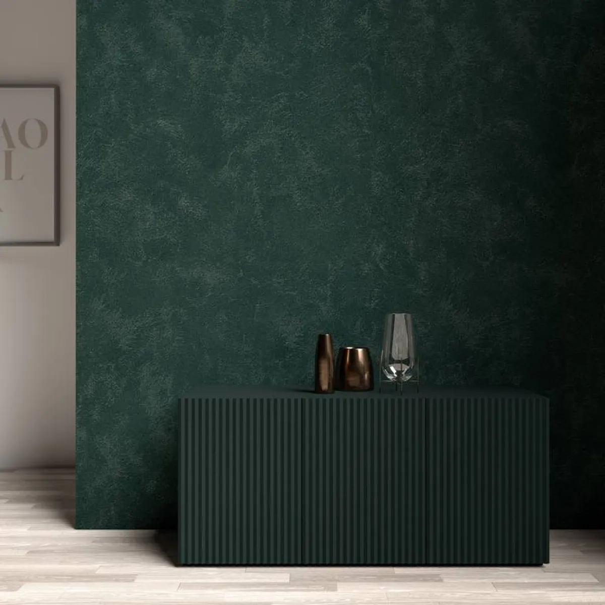 طلاء الجدران أخضر اللون يشيع في المكان الذي يحلّ فيه إحساساً شبيهاً بتأثيرات الطبيعة المسكّنة 