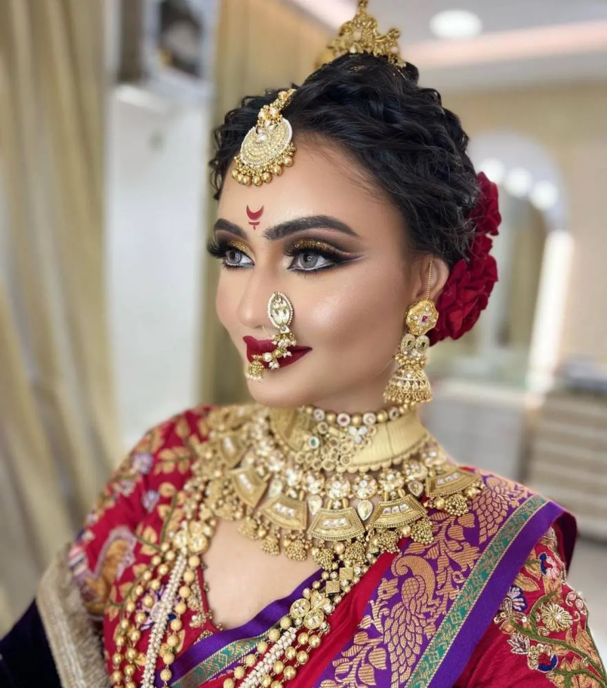 تسريحات شعر هندية للعروس