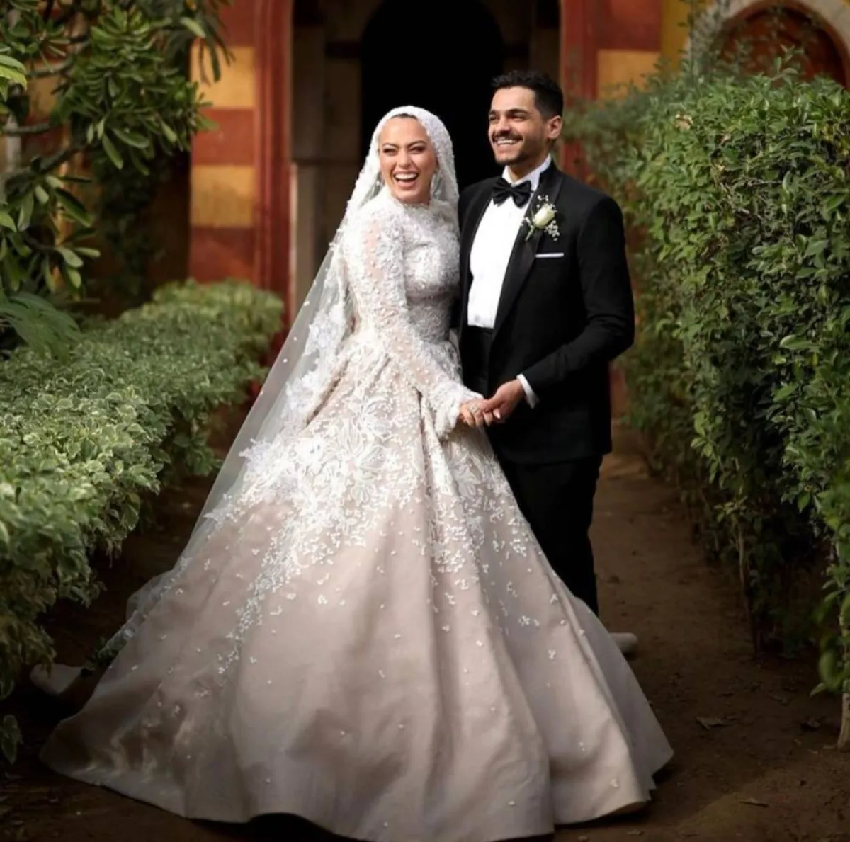 حفل زفاف سارة صبري حفيدة عبد الرحمن أبو زهرة - الصورة من حسابها على انستغرام