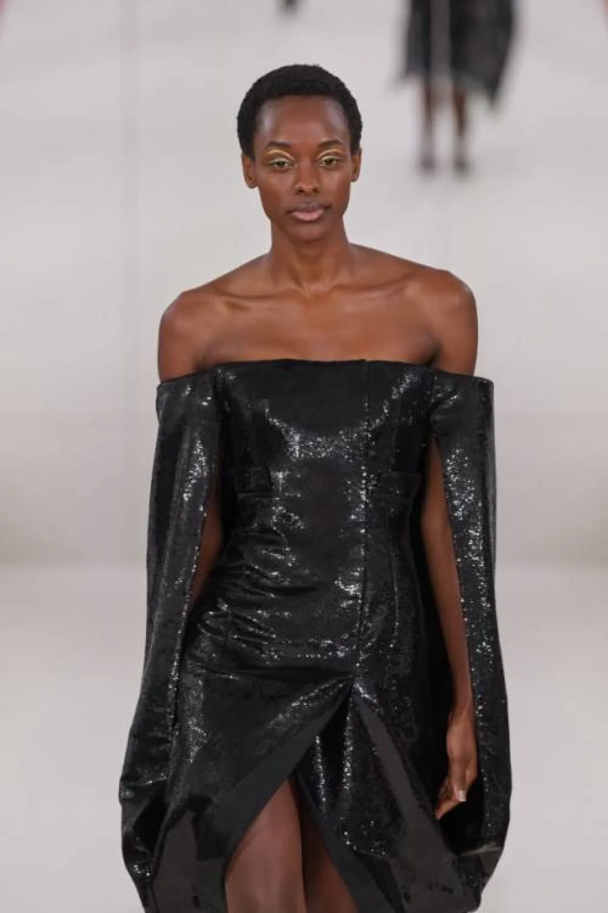 فستان سهرة ترتر باللون الأسود من ألكسيس مابيل   Alexis  Mabille