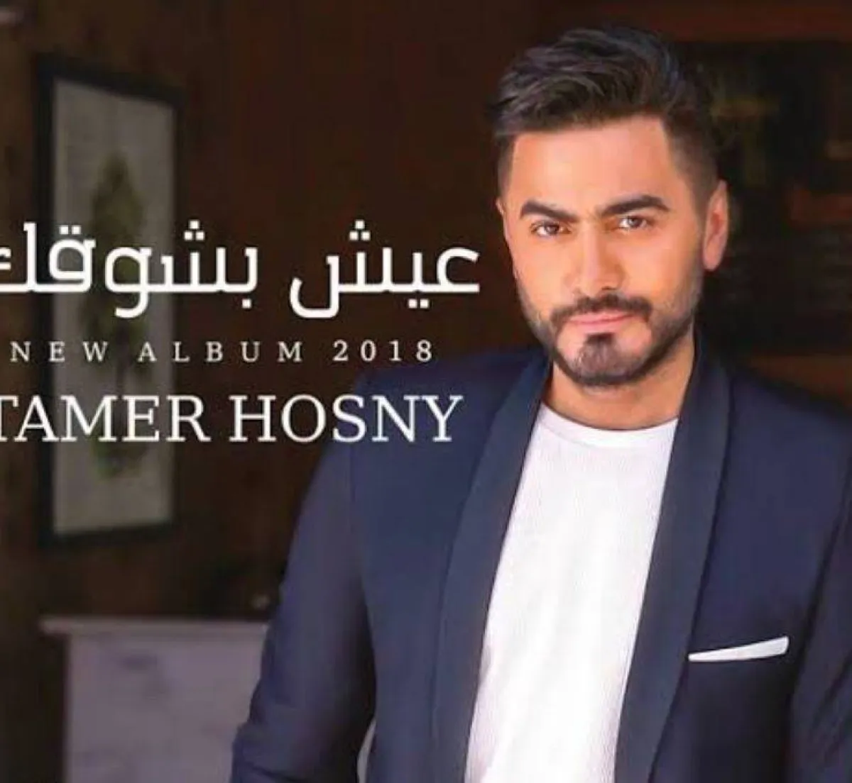 بوستر ألبوم " عيش بشوقك " - الصورة من صفحة تامر حسني الرسمية على " انستغرام "