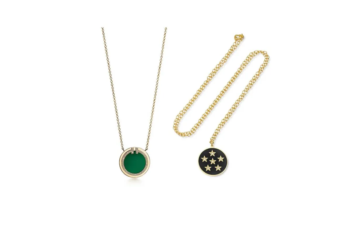 موديلات سلاسل ذهب بتصميم الميدالية