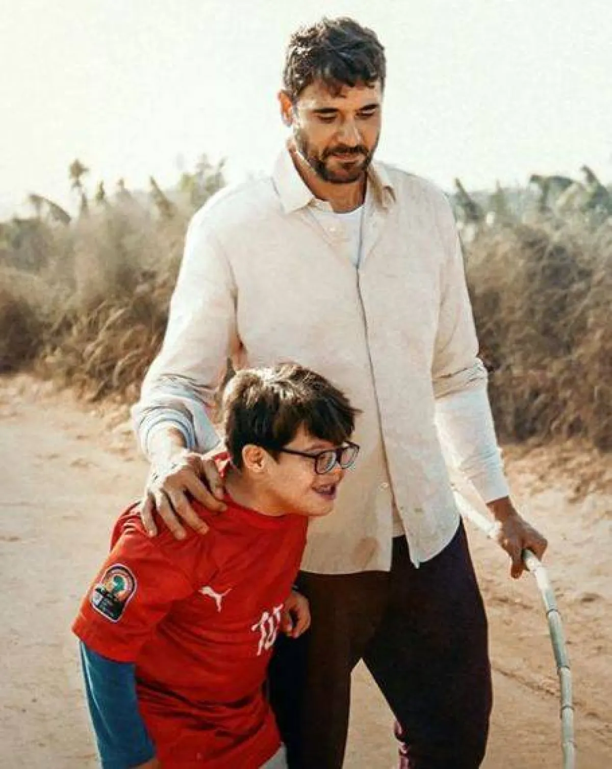 صورة من كواليس فيلم " أخويا "- الصورة من صفحة أحمد عز على " انستغرام "
