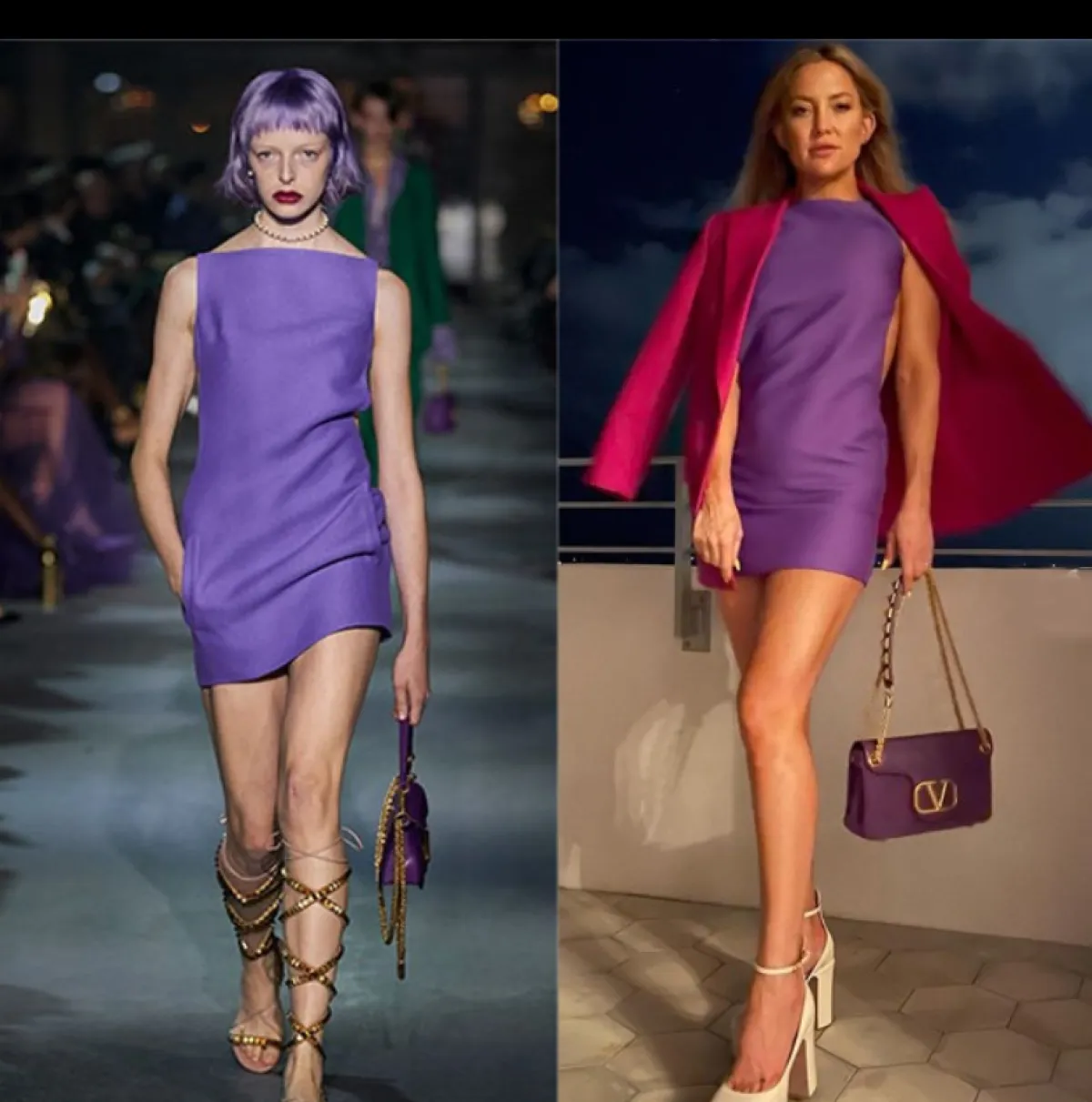 كيت هدسون ترتدي الفستان البنفسجي من فالنتينو