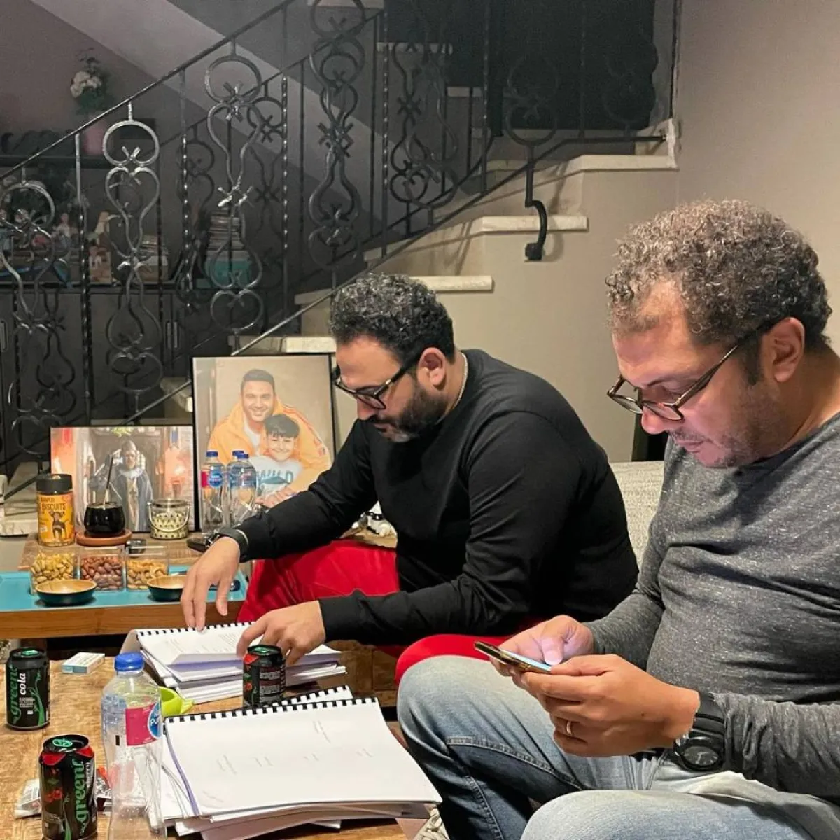 أكرم حسني في كواليس مكتوب علي - الصورة من حسابه على انستغرام