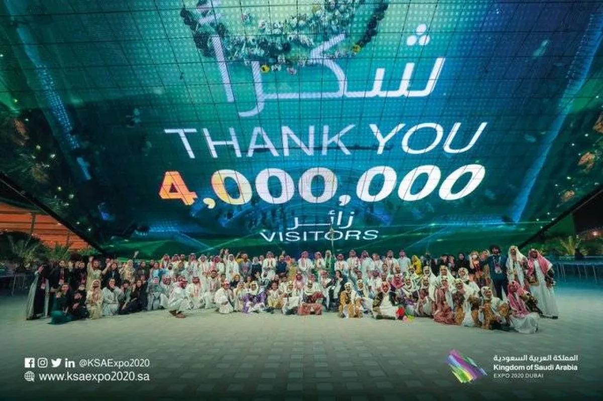 جناح السعودية في "إكسبو 2020 دبي" يستقبل 4 ملايين زائر - الصورة من حساب الجناح على تويتر 