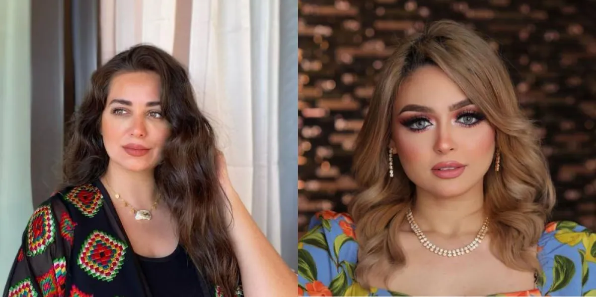 صورة مركبة لهبة مجدي وشبيهتها - صورة هبة مجدي من حسابها على انستغرام