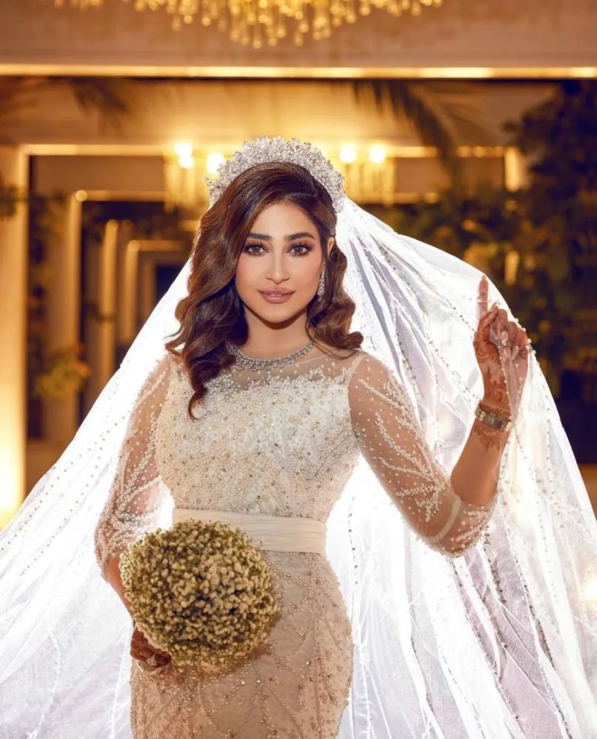 أبرار سبت في يوم زواجها- الصورة من حسابها على الإنستجرام