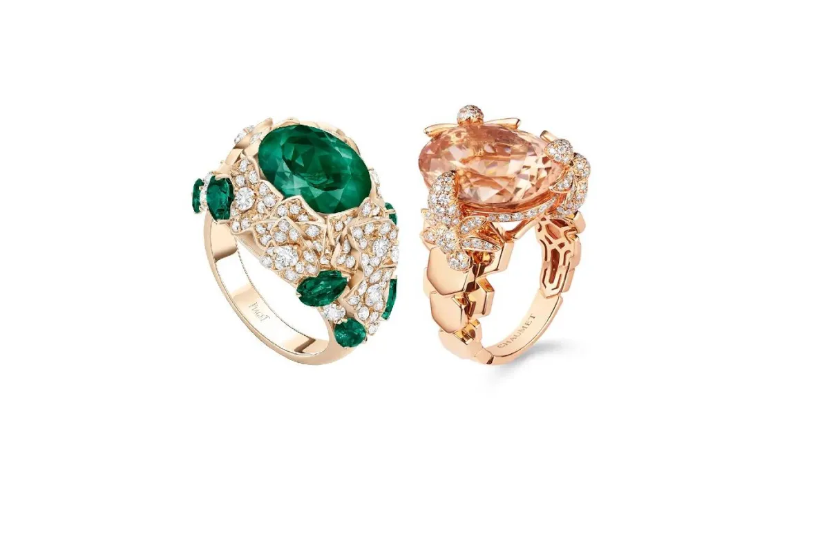 خواتم ذهب بوهيمية مرصعة بالأحجار الكريمة