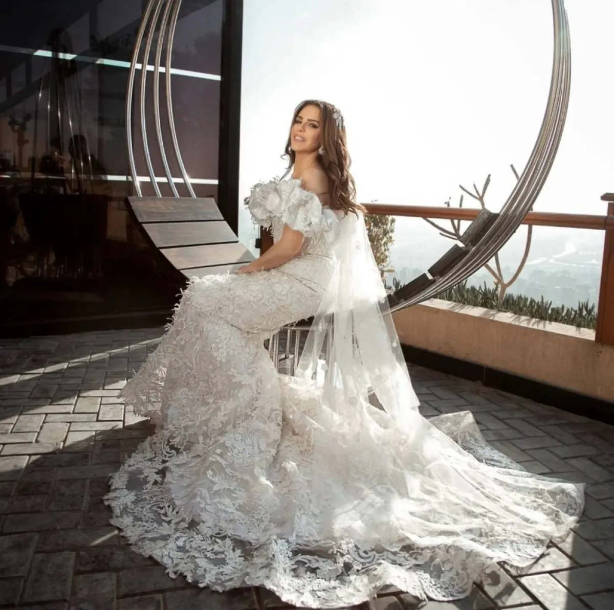 دنيا عبد العزيز من حفل عقد قرانها - الصورة من حسابها على انستغرام