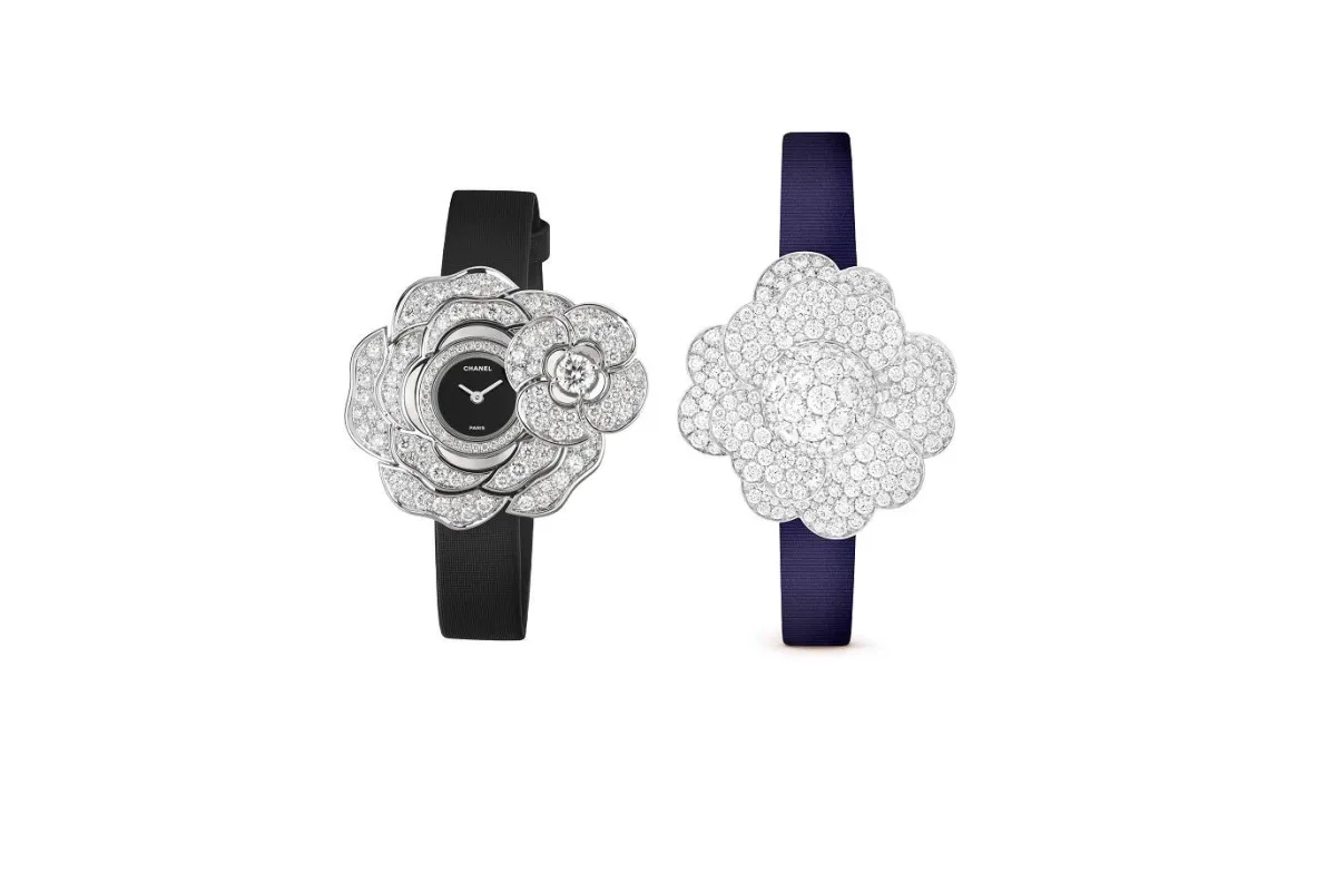 ساعات على شكل زهرة الكاميليا للمرأة الكلاسيكية