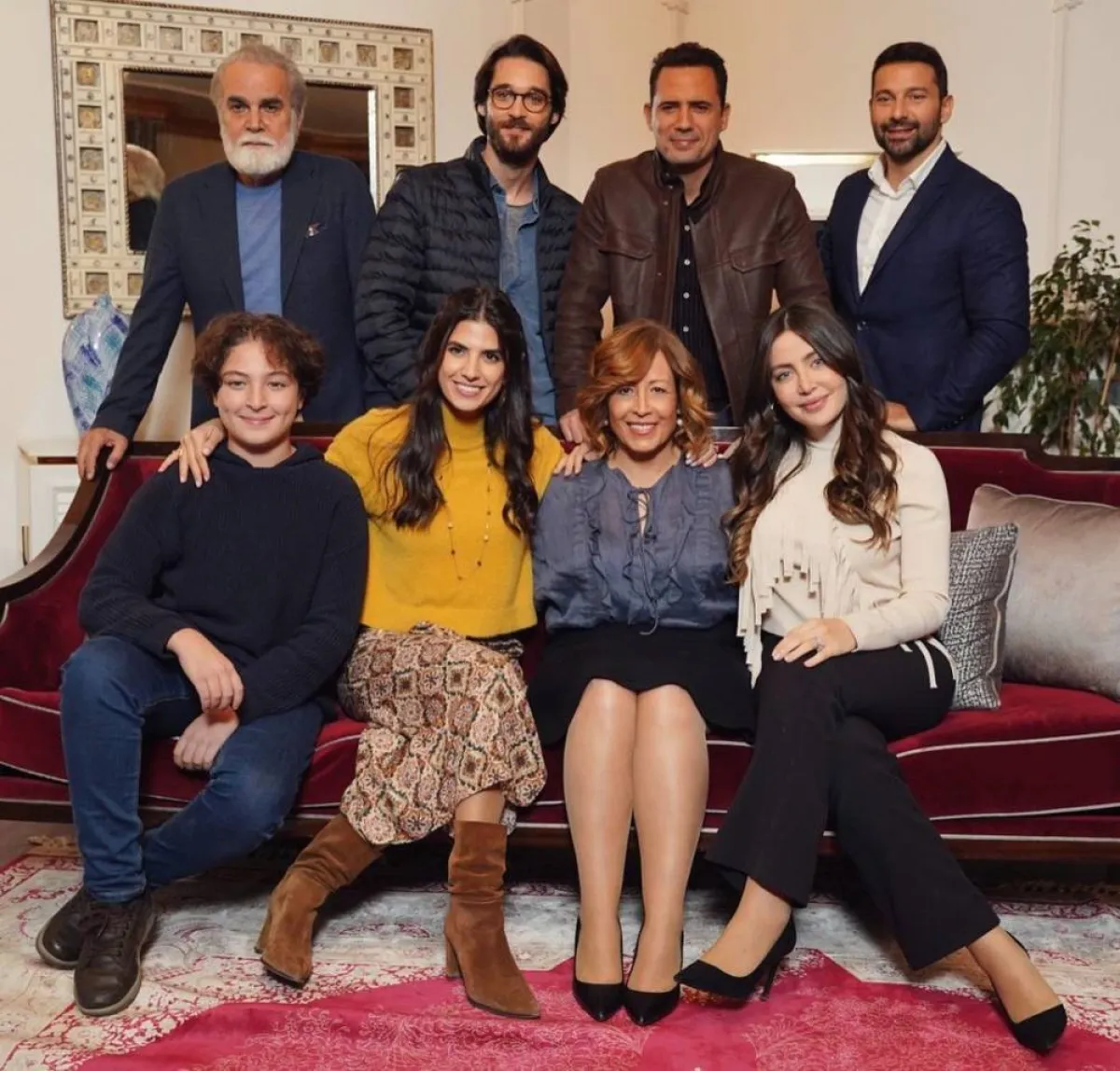 كارمن بصيبص وظافر العابدين وعائلة أسرة الضاهر  - الصورة من حساب كارمن على انستغرام