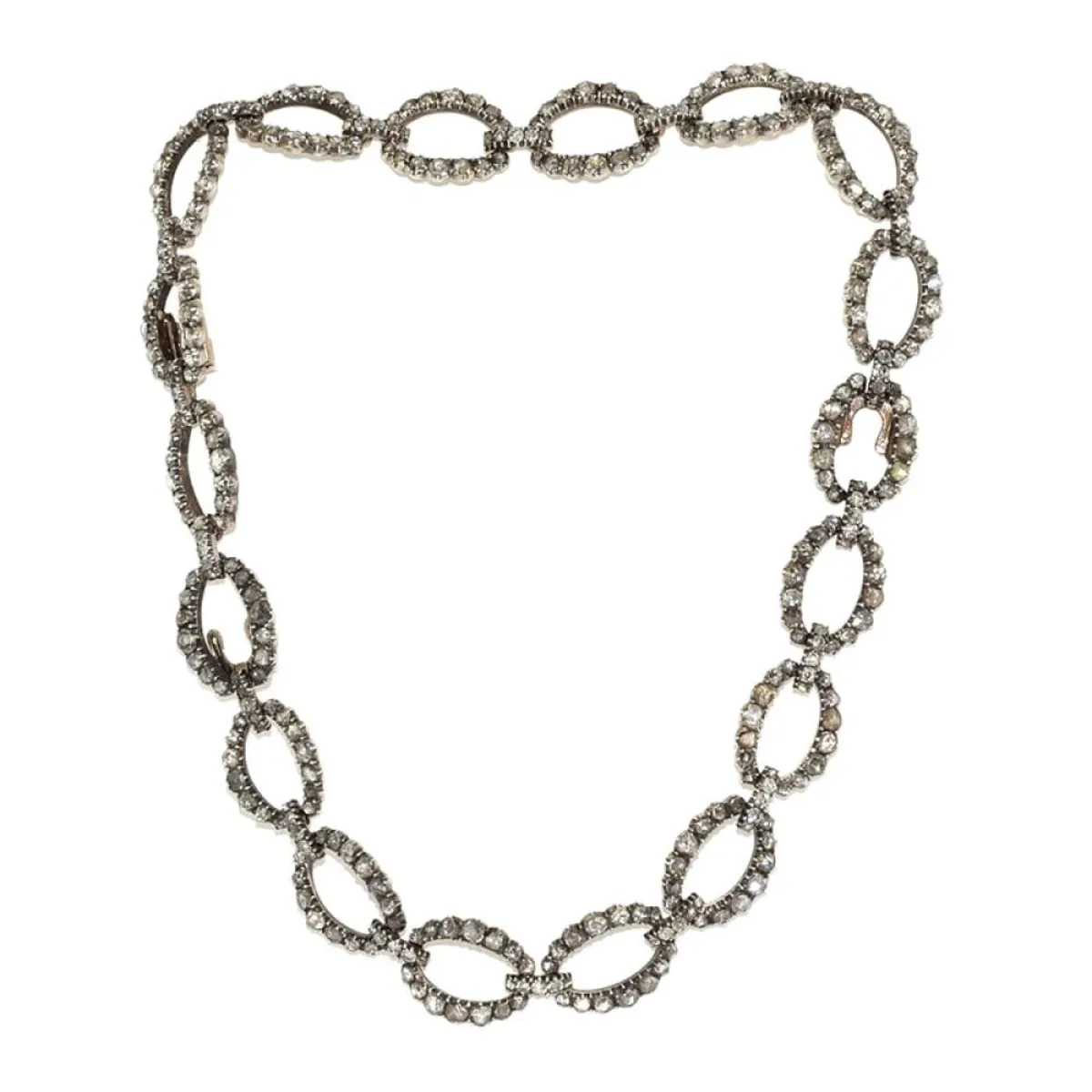 قلادة Georgian Rose Cut Diamond Oval Open Link Necklace من Fred Leighton