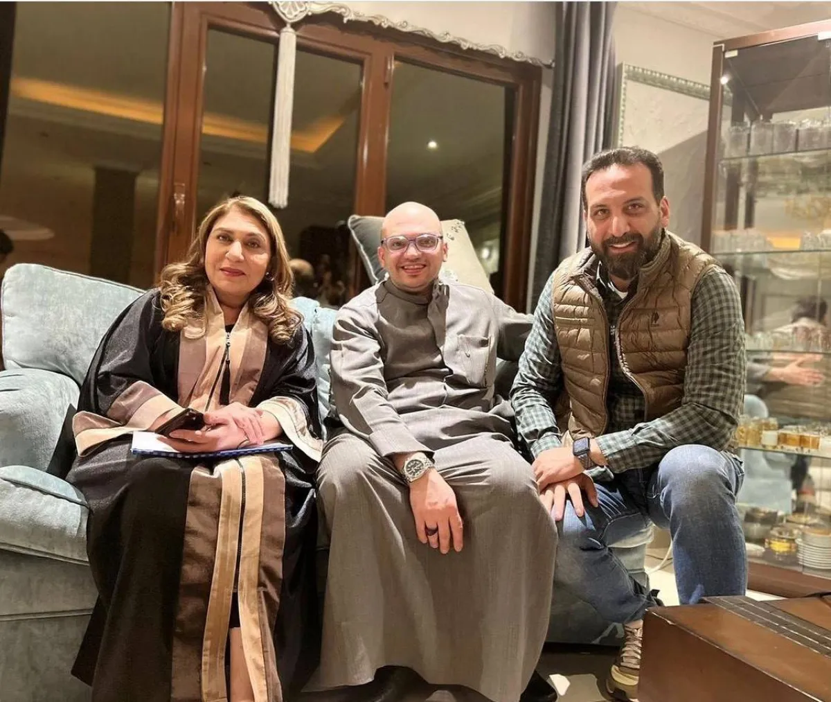 منتج ومخرج العمل برفقة الفنانة هيفاء عادل - الصورة من حساب احمد البريكي على الانستجرام