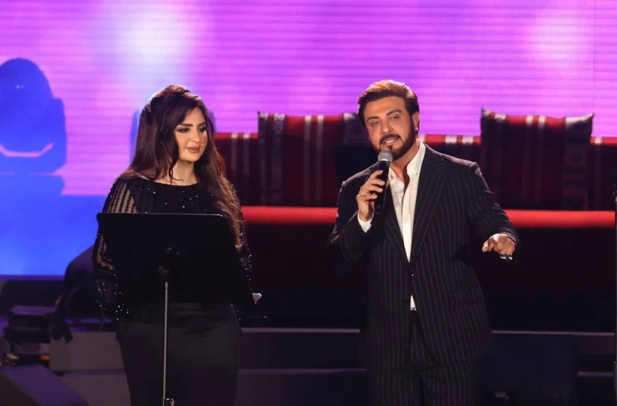 ماجد المهندس وأصيل هميم من الحفل - الصورة من المكتب الإعلامي لإكسبو 2020