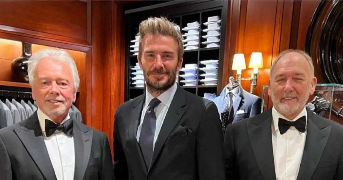 دايفيد بيكهام مع والده ووالد زوجته فيكتوريا - الصورة من حساب دافيد على إنستغرام