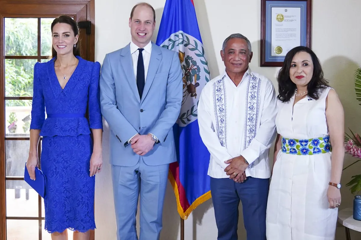 كيت ميدلتون والأمير ويليام م واستقبال رئيس وزراء بليز لهما- الصورة من موقع People