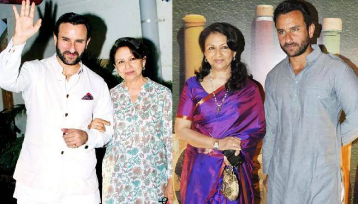 شارميلا طاغور وابنها النجم سيف علي خان- الصورة من موقع Bollywood Shadis