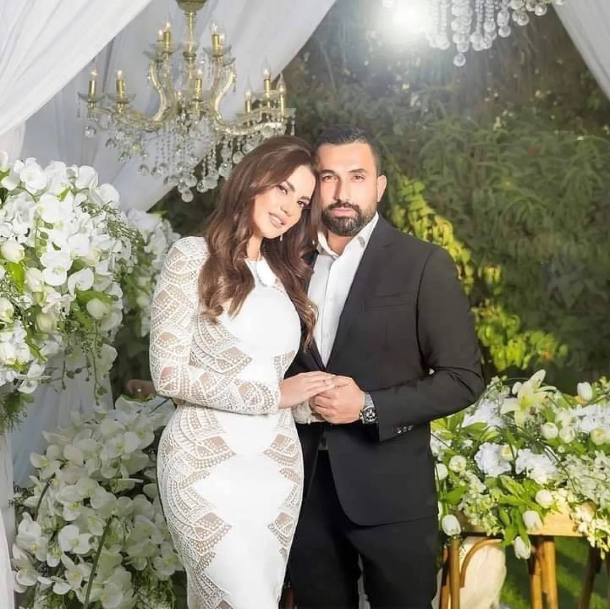 درة مع زوجها هاني سعد-الصورة من حسابها على الفيس بوك