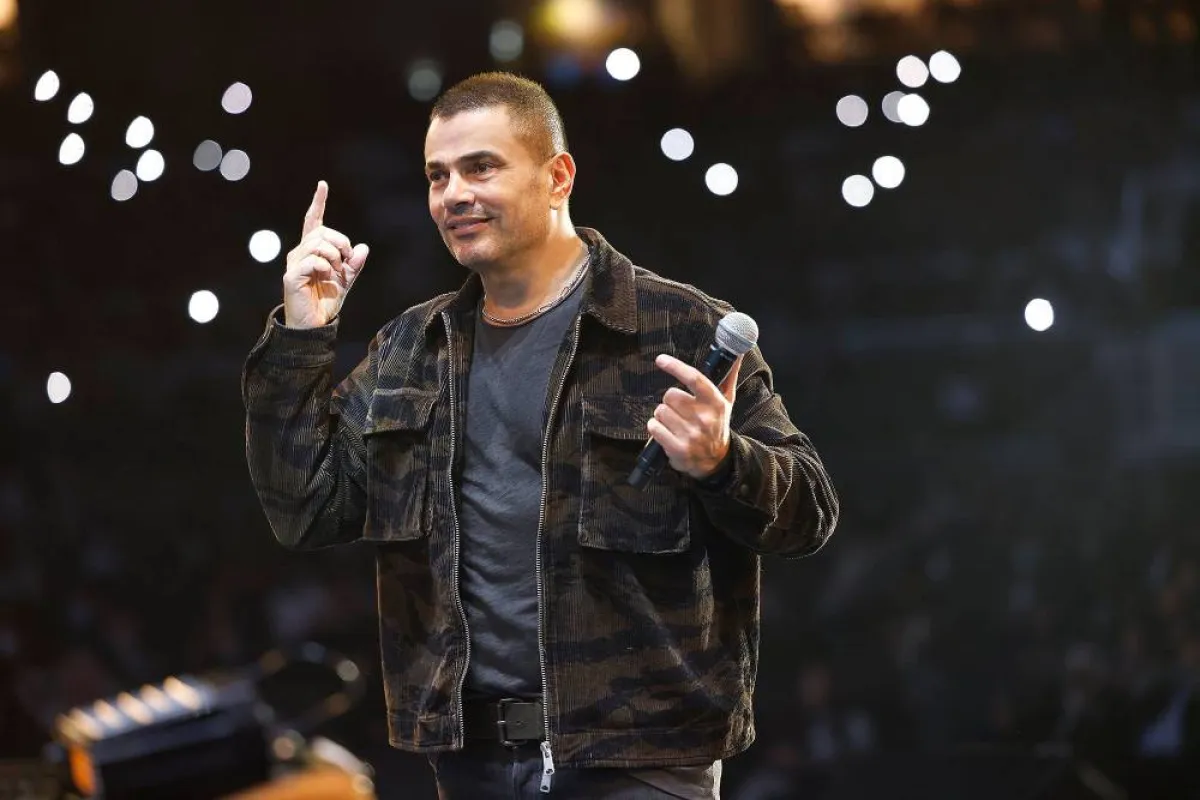 عمرو دياب في إحدى حفلاته - الصورة من حسابه على فيسبوك