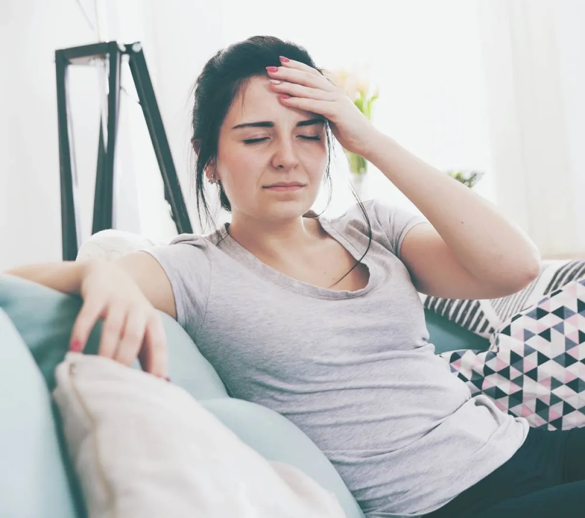 صورة لحامل تشعر بالدوخة