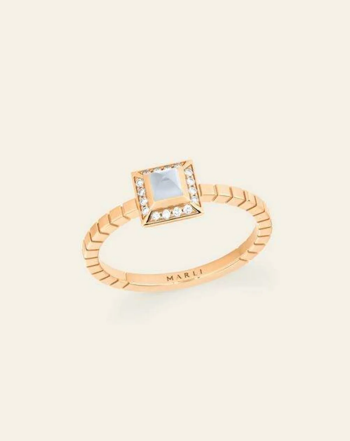 خاتم مرصع بحجر الأكوامارين من مارلي نيويورك Marli Newyork