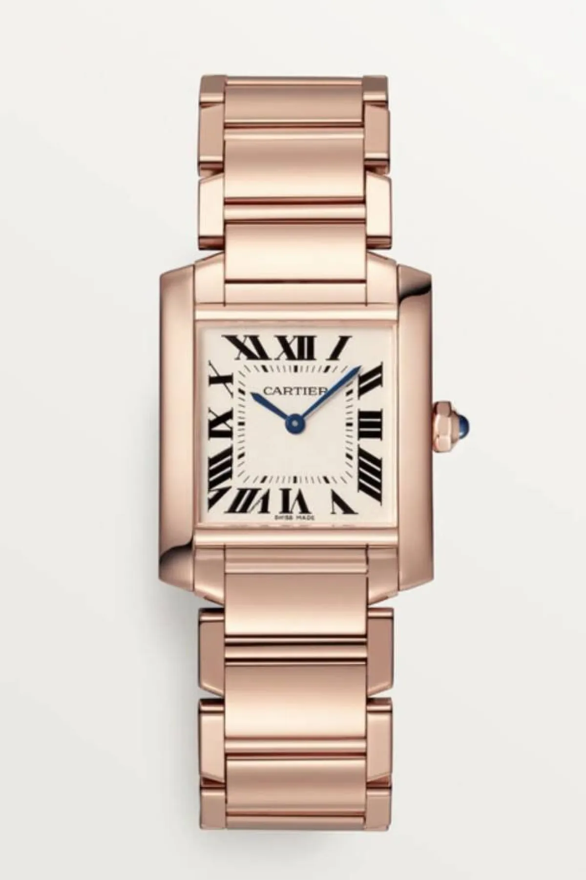 ساعة من الذهب الوردي