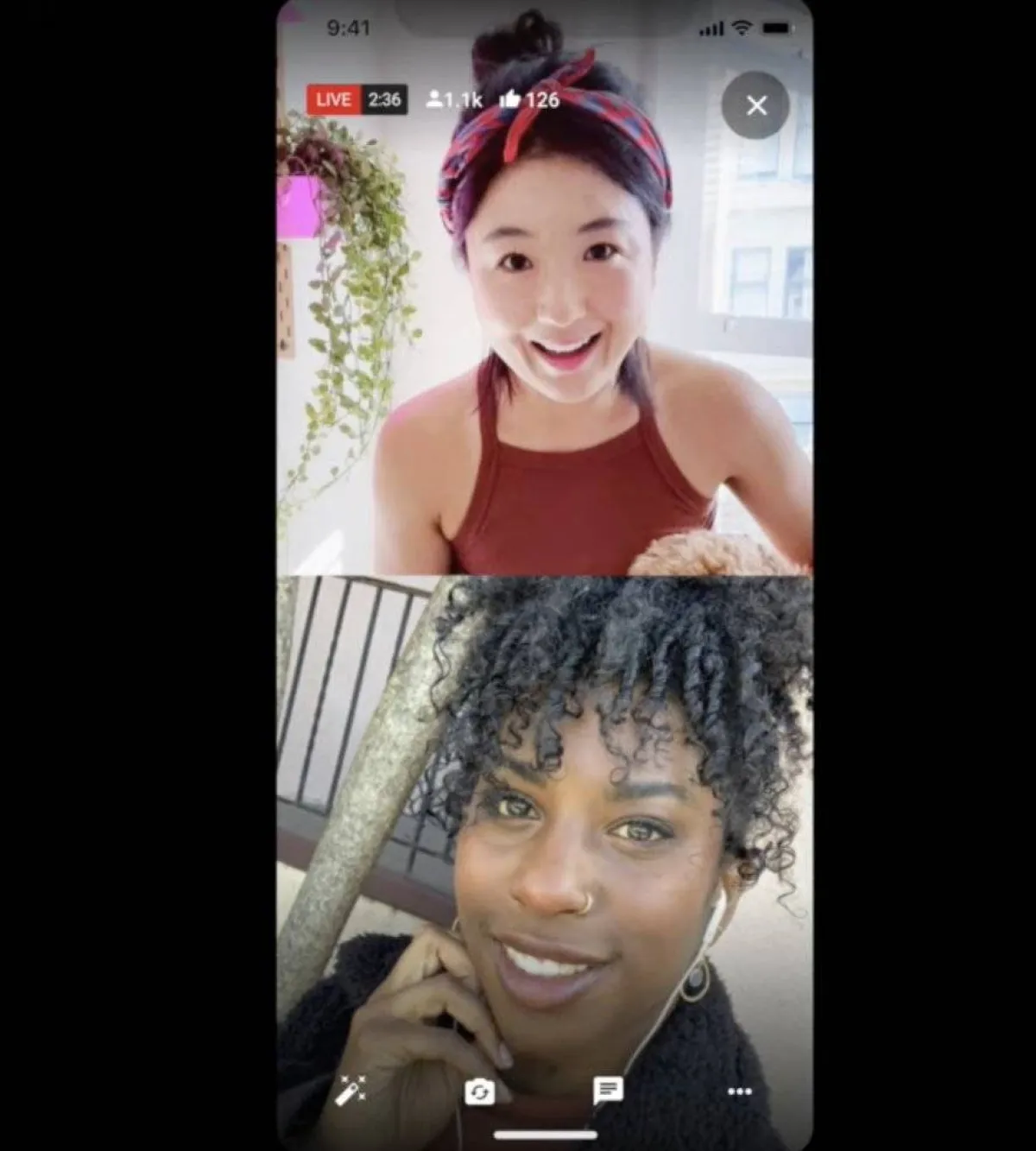 صورة البث المباشر على يوتيوب