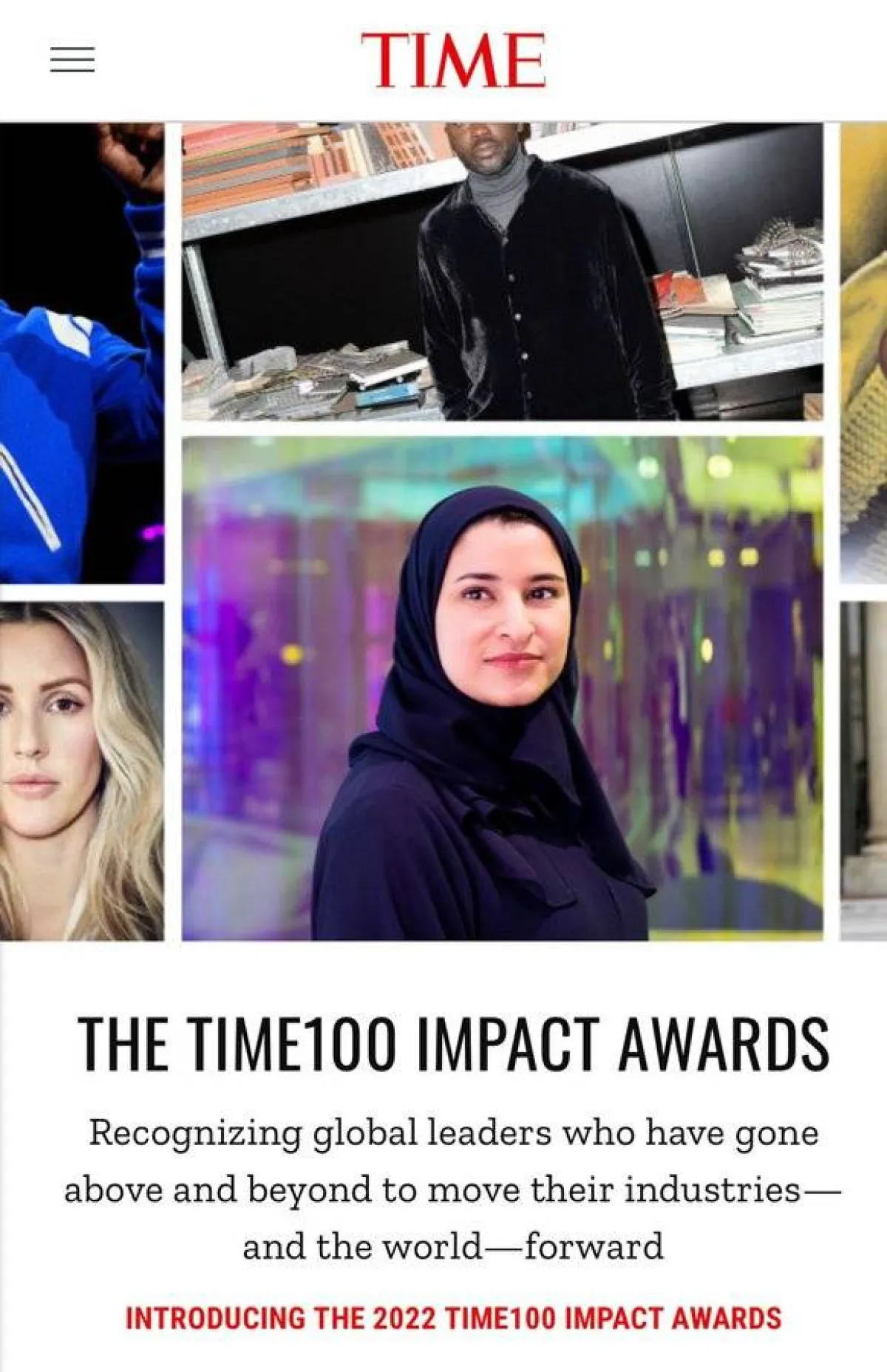 سارة الأميري ضمن أهم 100 شخصية مؤثرة في عام 2022 - الصور من حساب الشيخ محمد بن راشد على تويتر