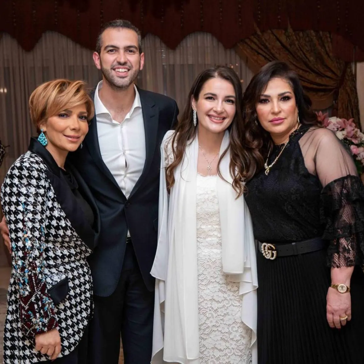 صورة من عقد قران شام الذهبي وزوجها أحمد هلال - الصورة من حسابها على إنستغرام