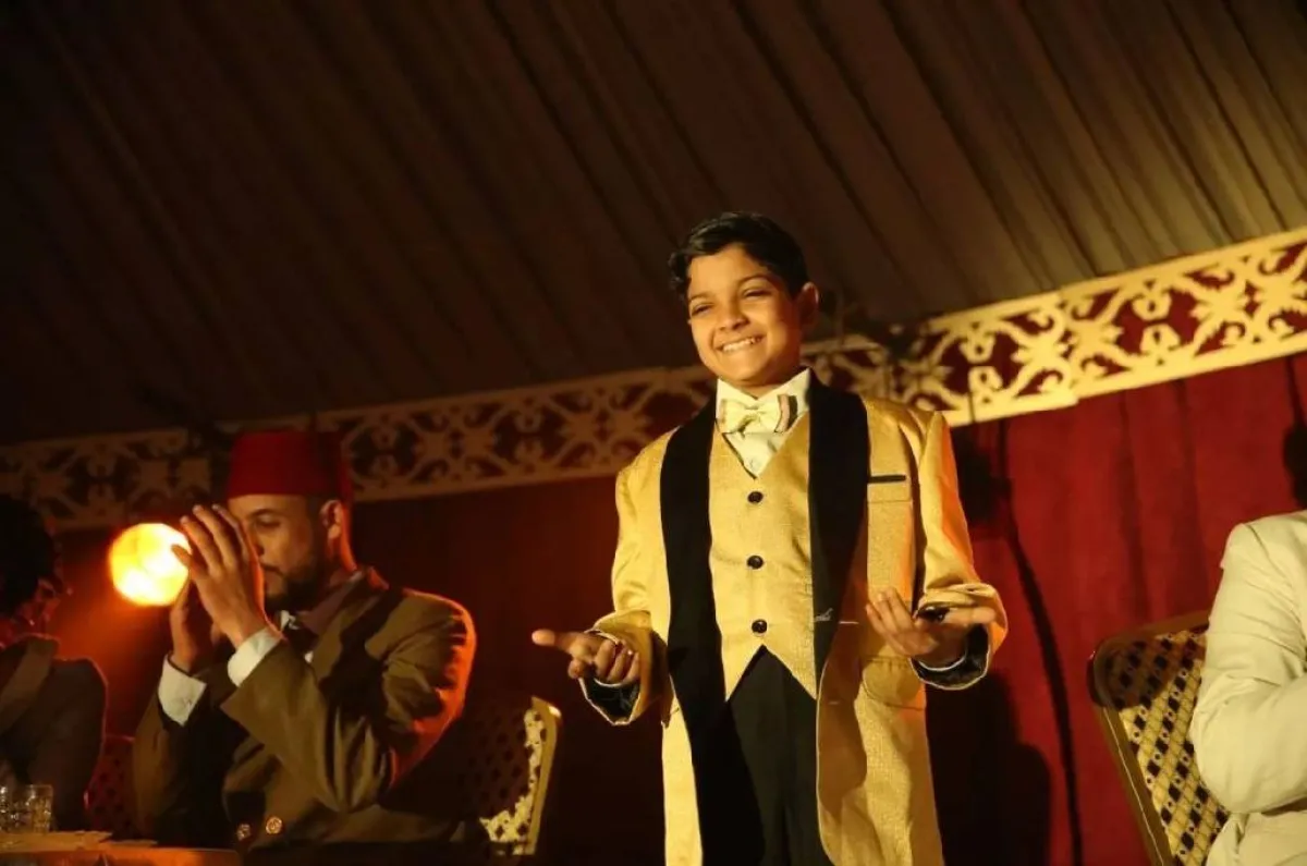 الطفل محمد أسامة - الصورة من صفحة الشركة المنتجة لمسلسل  " جوقة عزيزة" 