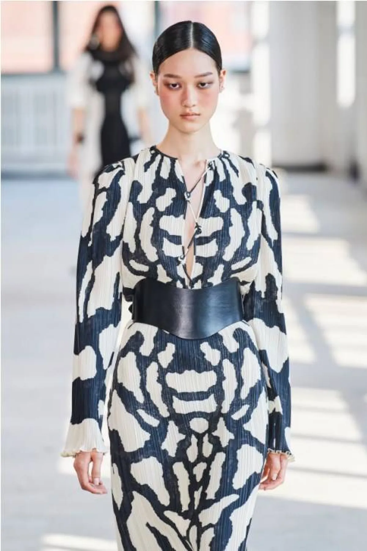 فستان مزين بحزام أسود من ألتوزاررا  Altuzarra