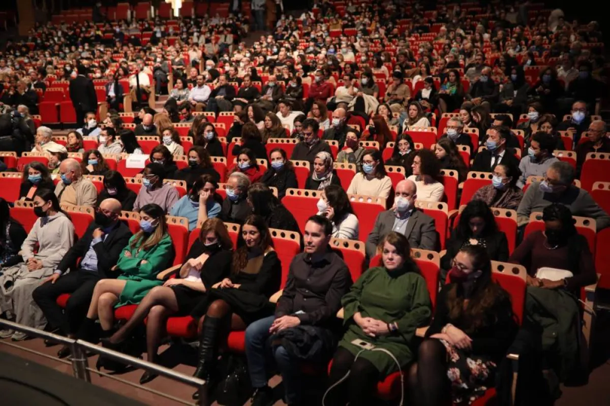 جانب  من الجمهور  الذي حضر العرض الموسيقي- الصورة من موقع وزارة الثقافة على الفيس بوك