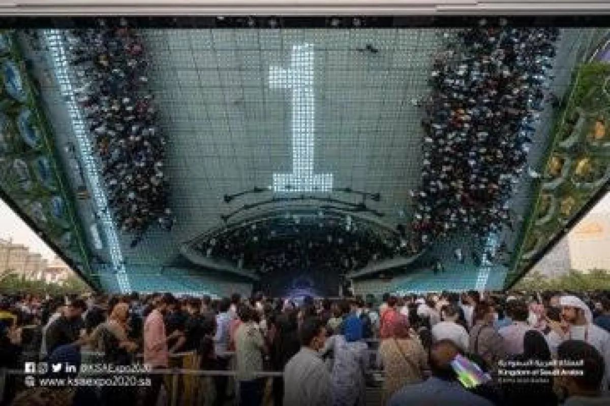 جناح السعودية في "إكسبو 2020 دبي" يفوز بالجائزة الذهبية للهندسة المعمارية وجائزة الإمارات تبتكر - الصورة من حساب الجناح على تويتر