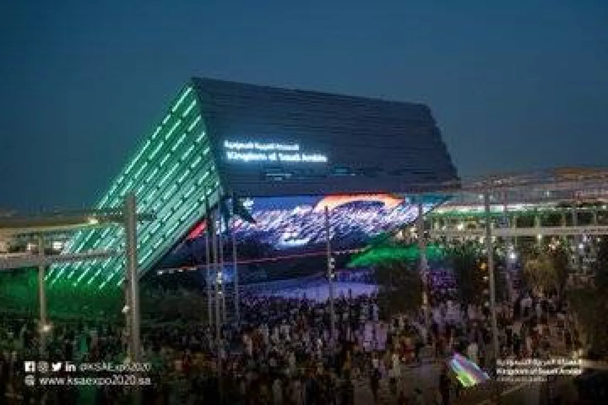 جناح السعودية في "إكسبو 2020 دبي" يفوز بالجائزة الذهبية للهندسة المعمارية وجائزة الإمارات تبتكر - الصورة من حساب الجناح على تويتر