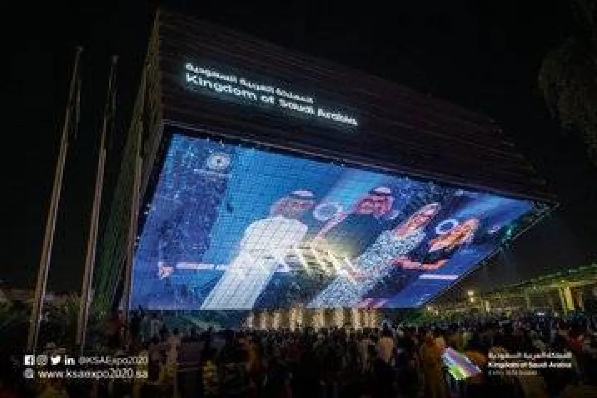 جناح السعودية في "إكسبو 2020 دبي" يفوز بالجائزة الذهبية للهندسة المعمارية وجائزة الإمارات تبتكر - الصورة من حساب الجناح على تويتر