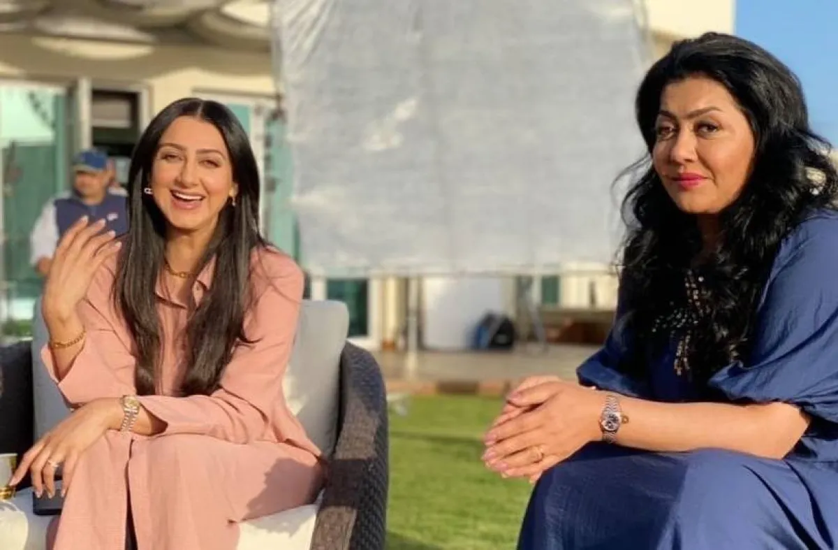 الفنانة فاطمة الحوسني والفنانة هيفاء حسين - الصورة من حساب فاطمة الحوسني على " انستغرام"