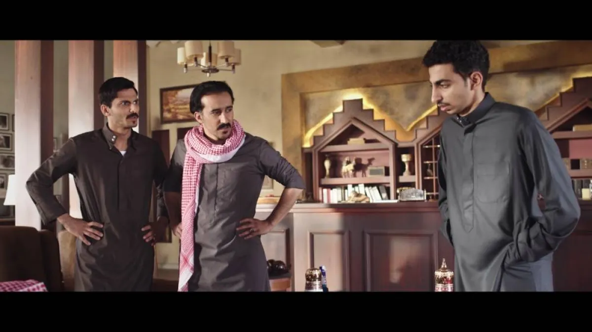 سعد عزيز، وصالح أبو عمرة، ومحمد الشهري في مسلسل سكة سفر - الصورة من المسؤول الإعلامي لمجموعة الـmbc1