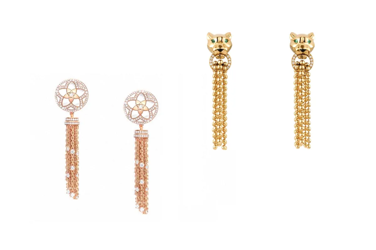 موديلات أقراط متدلية بسلسلة لصيف 2022