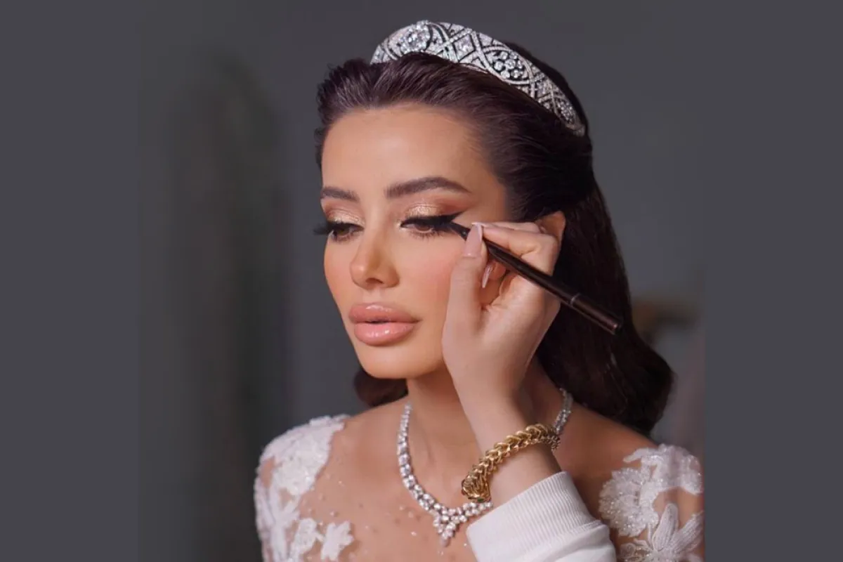 مكياج عيون ربيعي للعروس- الصور من صفحة خبيرة التجميل دينا راغب على إنستغرام