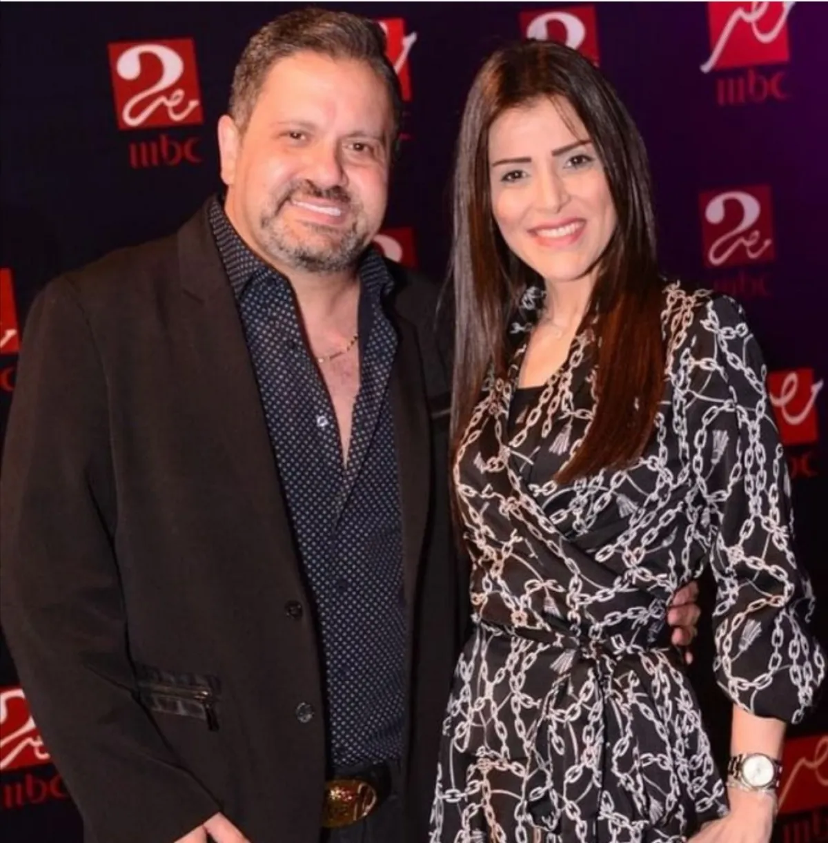 إدوارد وزوجته فيفيان سامي- الصورة من حسابه على إنستغرام