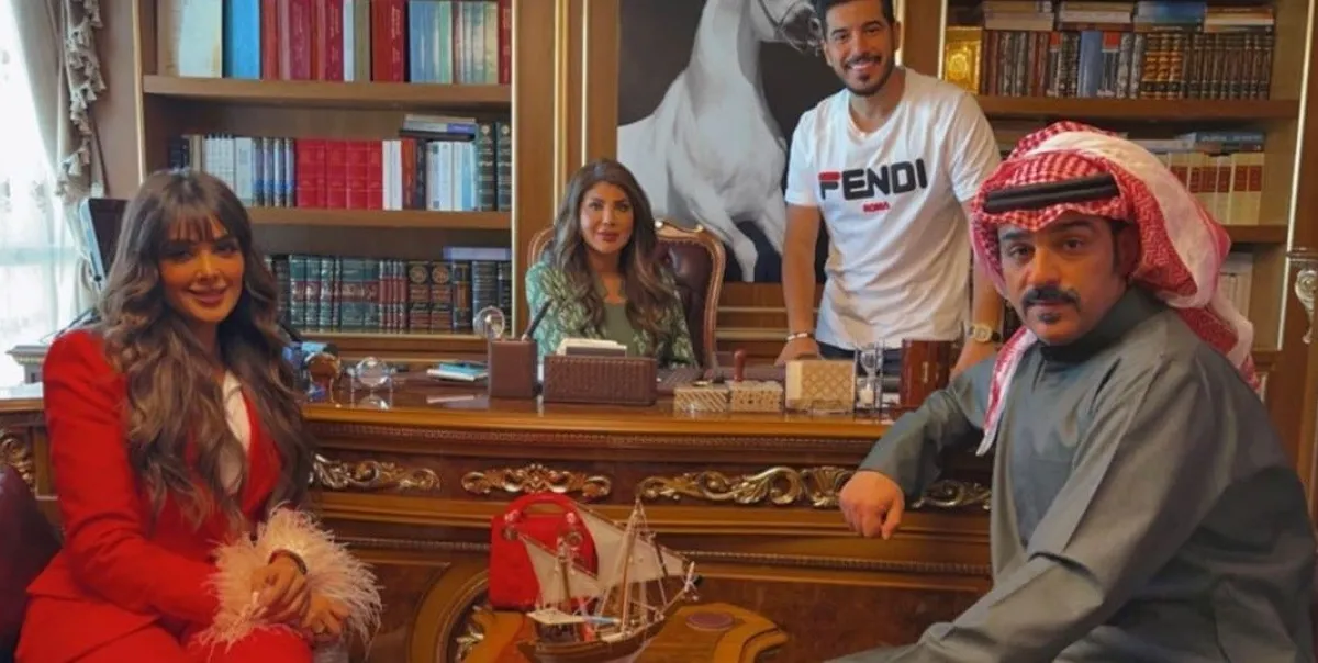 كواليس مسلسل  أمينة حاف2 - صورة من صفحة الفنانة إلهام الفضالة على  انستغرام