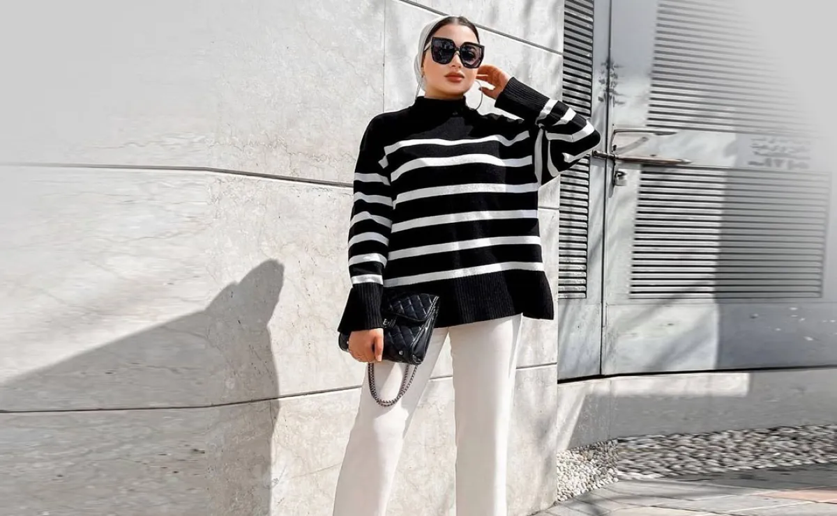 هاجر جمال بالأزياء حيادية الالوان