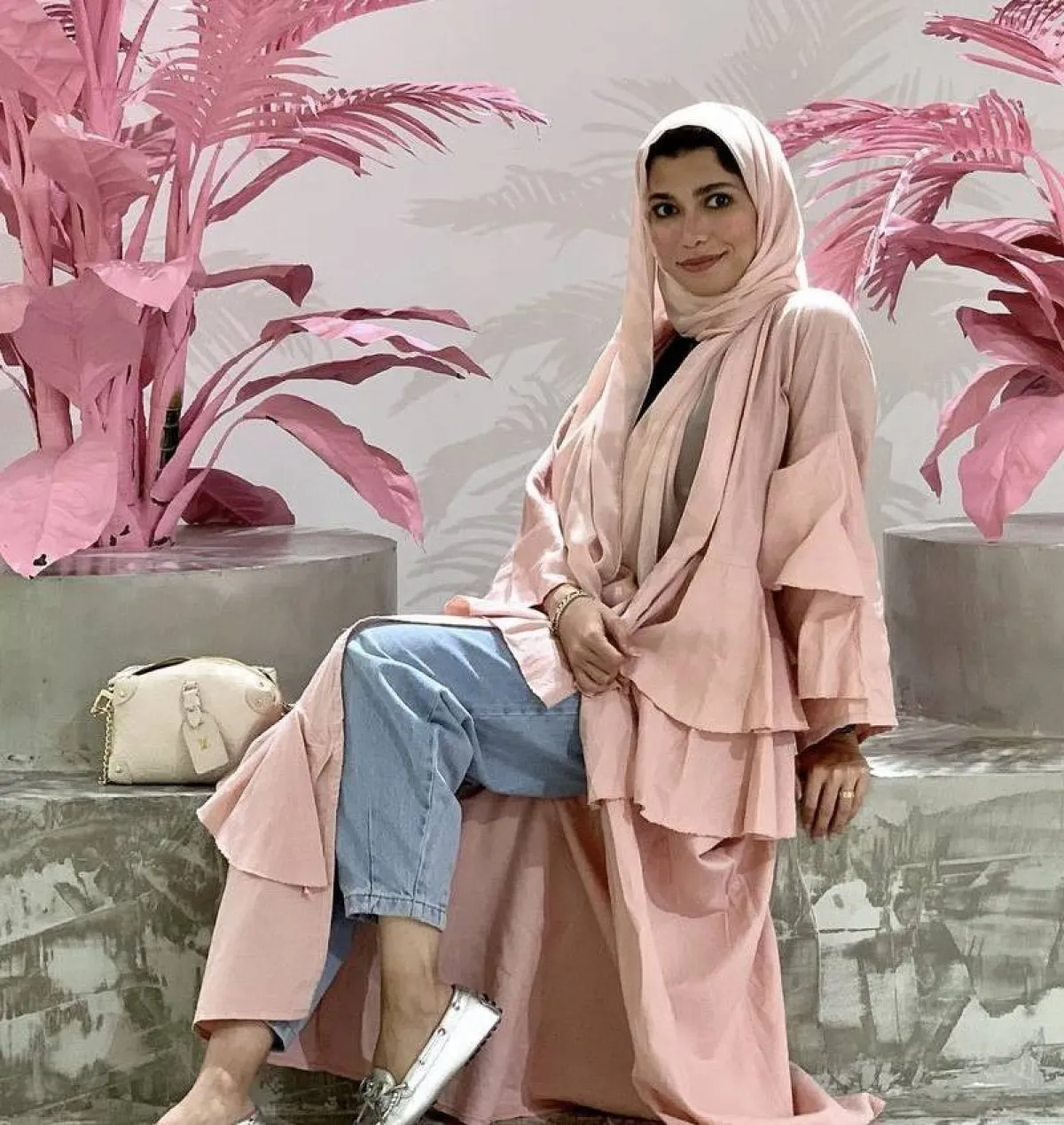 عباية ملونة بطبقات