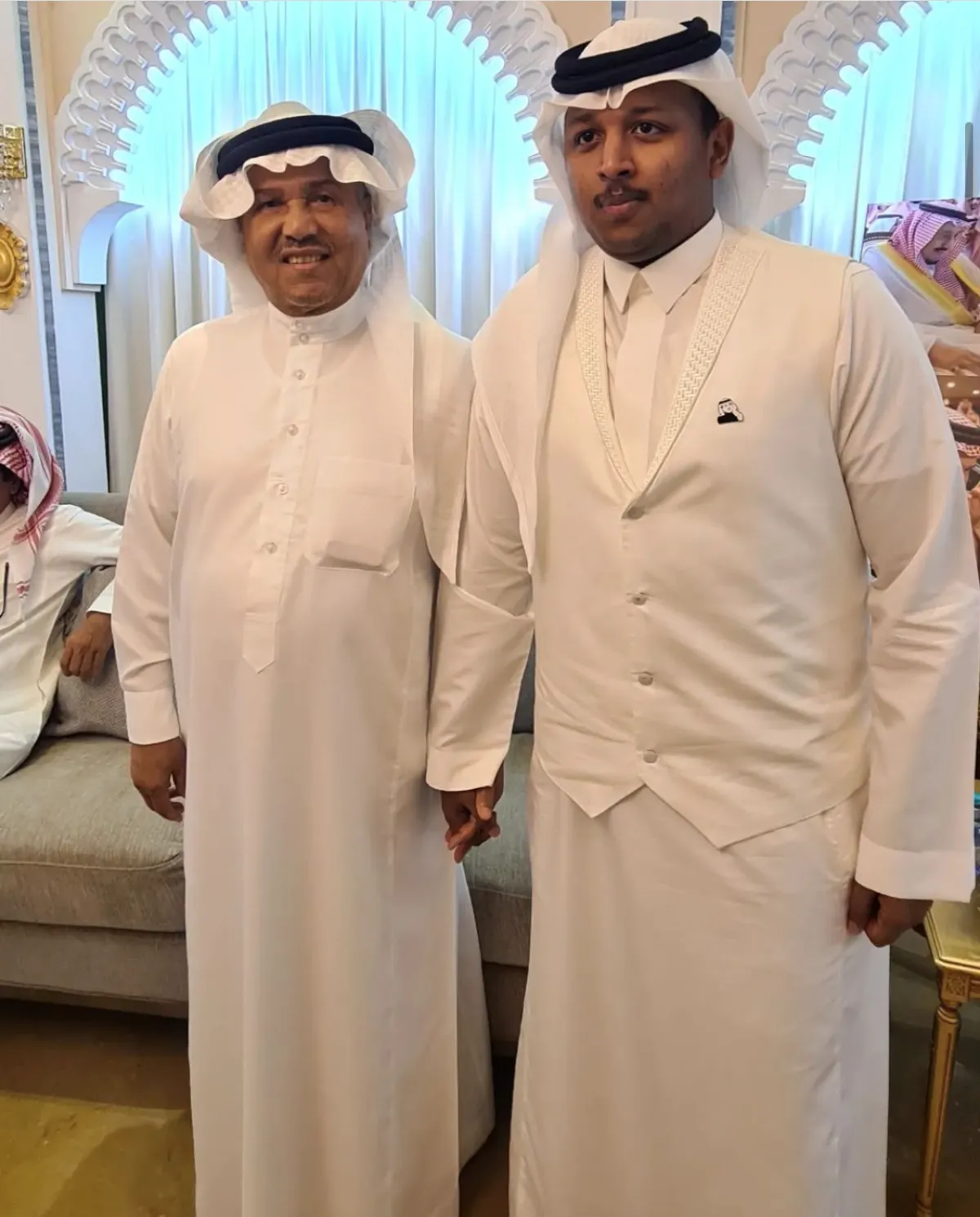 عبادي محمد ومحمد عبده في حفل السحور- الصورة من حساب علي فقندش على الانستجرام