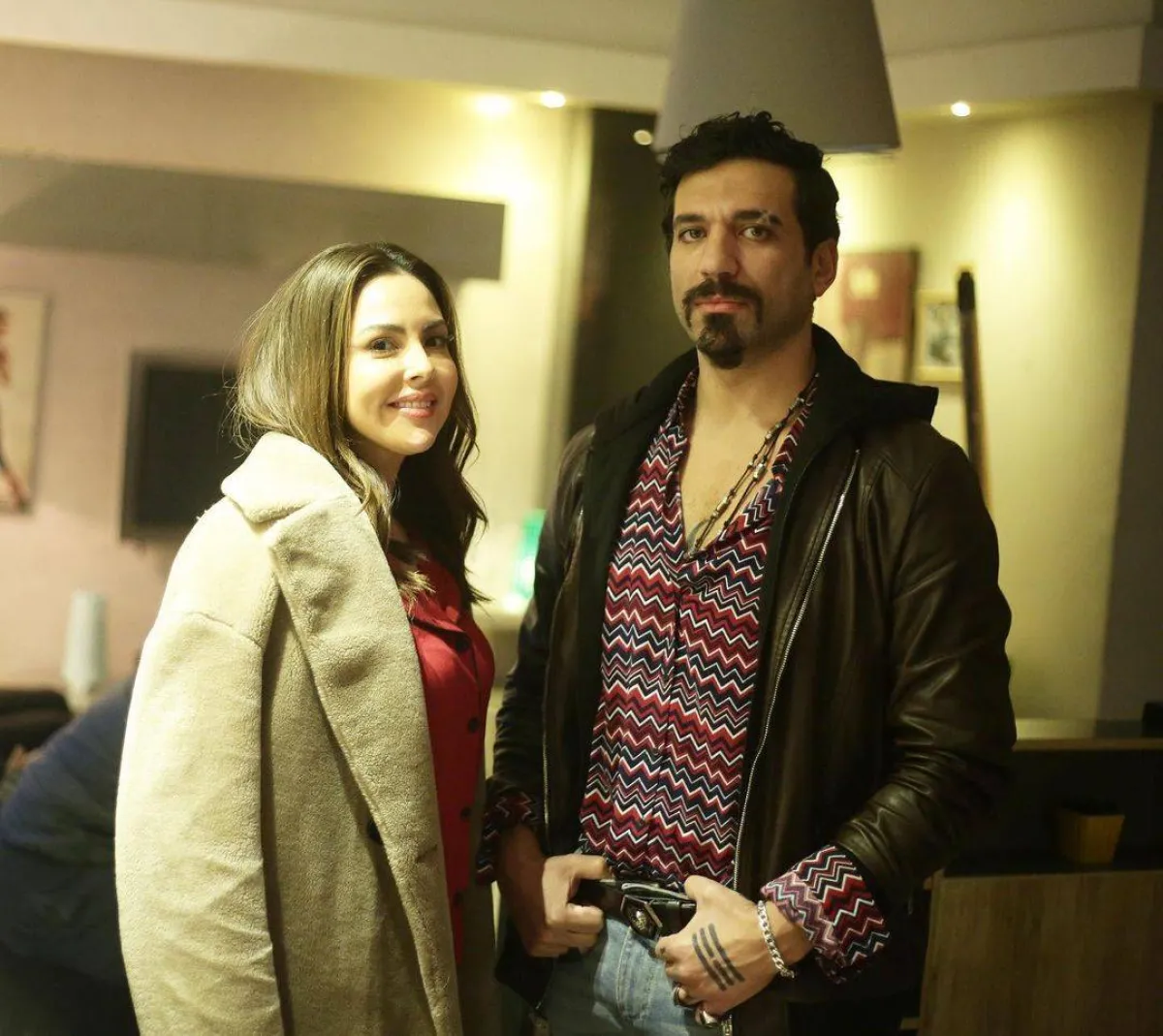 حسن الرداد وأمينة مغربي كواليس مسلسل  " بابلو" - صورة من صفحة أمينة مغربي على موقع " انستغرام"